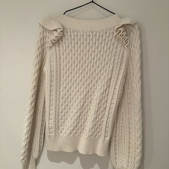 525 Ruffle Cable Sweater - Picture 4 of 6